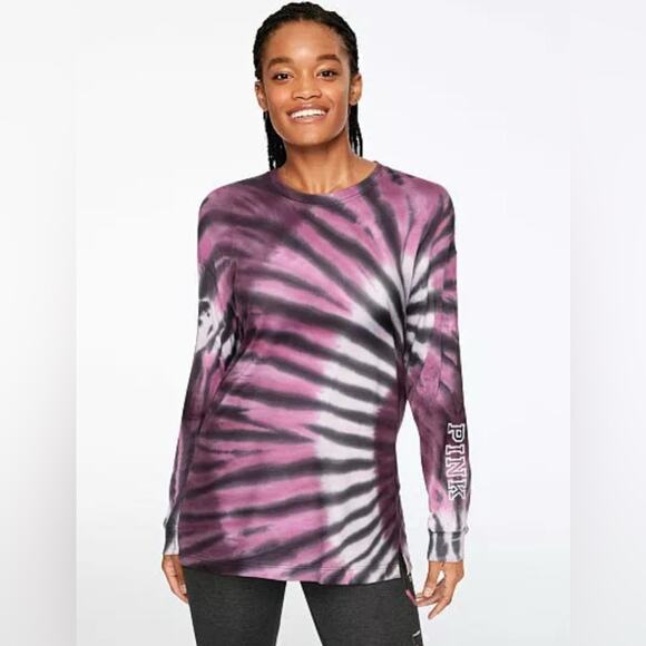 PINK Tie-Dye Long Sleeve Shirt L - Picture 1 of 7